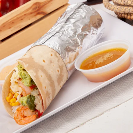 Burrito con camarones de El Paso