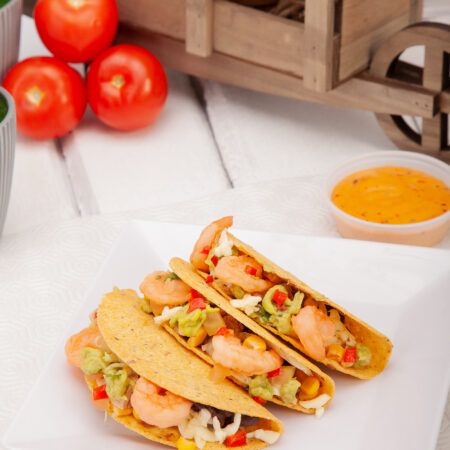 Crispy tacos de camarones El Paso