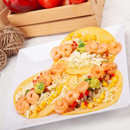 Tacos con camarones x3 El Paso